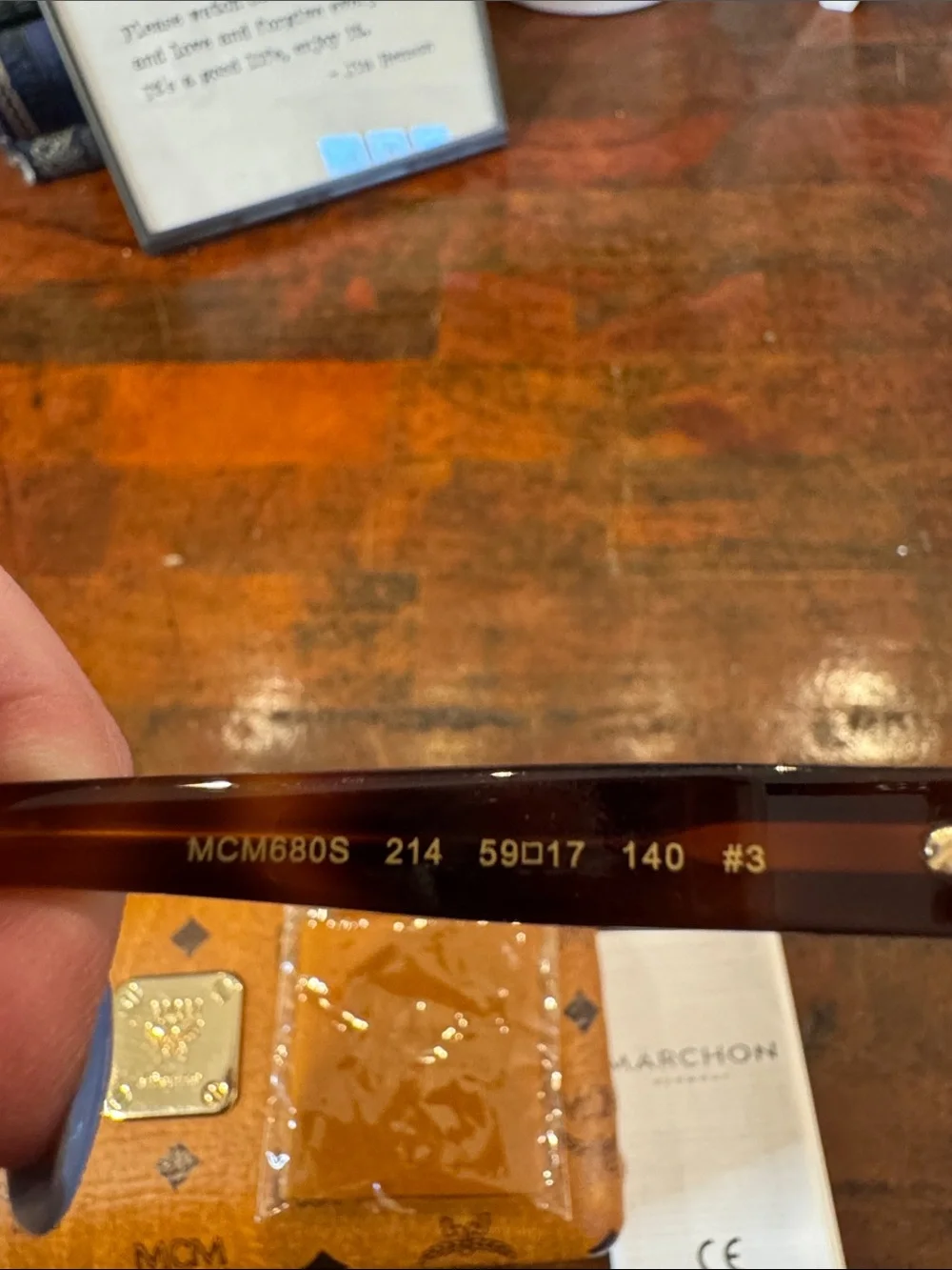 MCM Tortoiseshell Geometric Frame Sunglasses - Brown